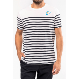 T-shirt marin col rond coton biologique Homme